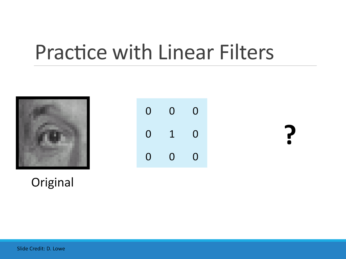 Linear filter practice slide